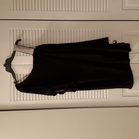 Plus Size R&M Richard's One-shoulder Rhinestone-Embellished Dress Size 14 - Picture 2 of 6